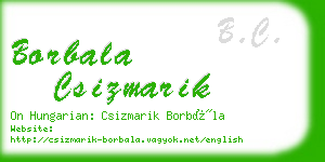 borbala csizmarik business card